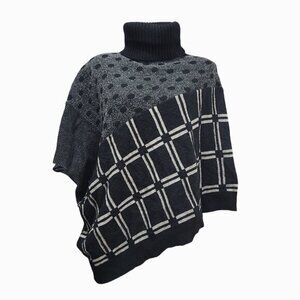 I'M Isola Marras Patchwork Sweater M Wool Black